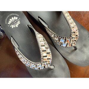 Yellow Box Rhinestone Sandals